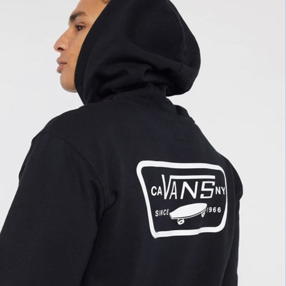 VANS Full Patched II Mens Hoodie Black - Picture 2 of 4